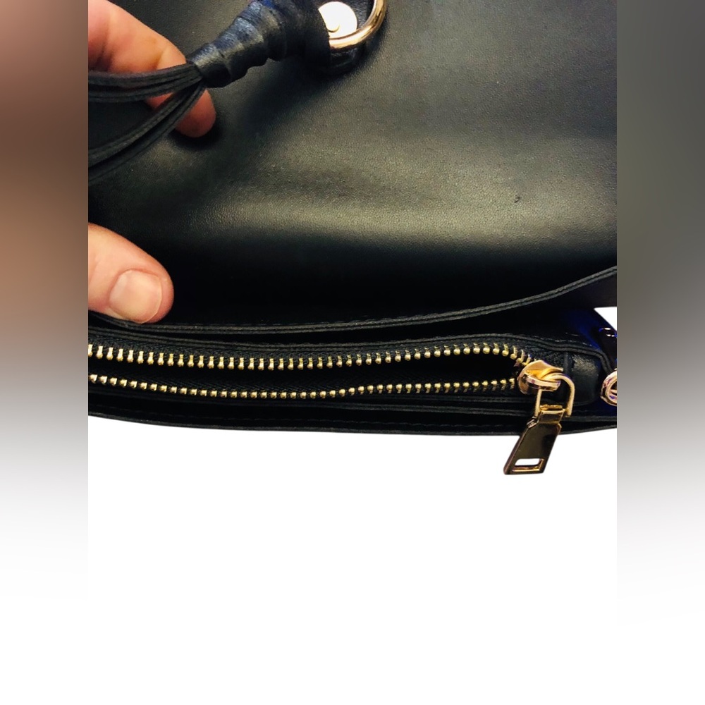 Sondra Roberts Black Bag with Gold Accents - Picture 7 of 10